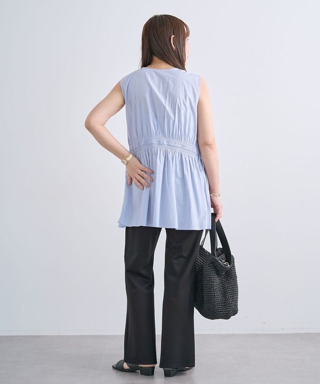Green Parks カットフレアパンツ Black