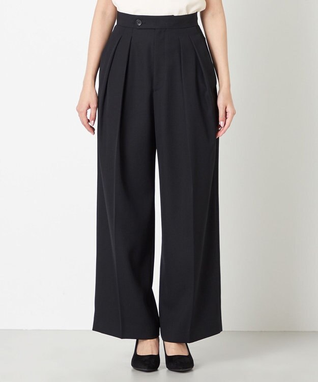 NAVE 【Nave】ウールポリエステルツイル パンツ ブラック系