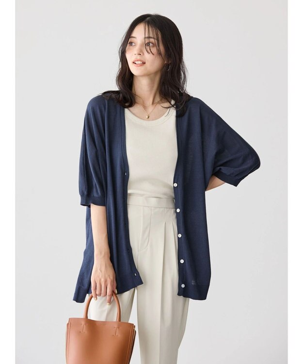 AMERICAN HOLIC ＵＶカットポンチョニットカーディガン Navy