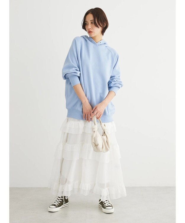 Green Parks ・ＥＬＥＮＣＡＲＥ　ＤＵＥ　シアーフリルティアードスカート Off White