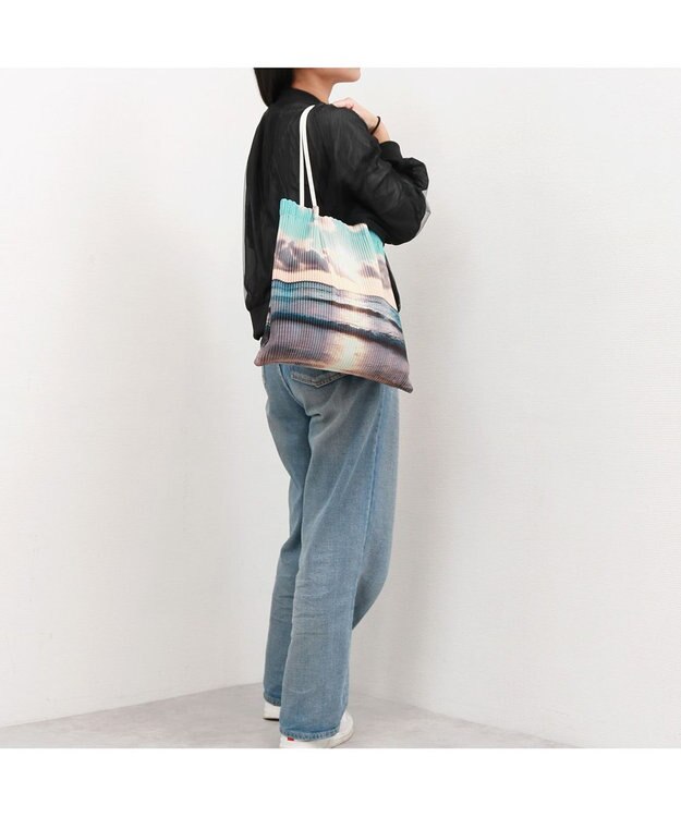 UNBILLION カシュカシュ cachecache / インクジェットプリーツトート ホワイト