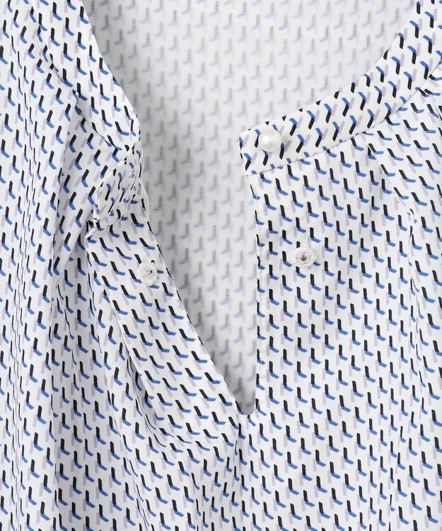 J.PRESS LADIES S 幾何プリント カットソー ブルー系5