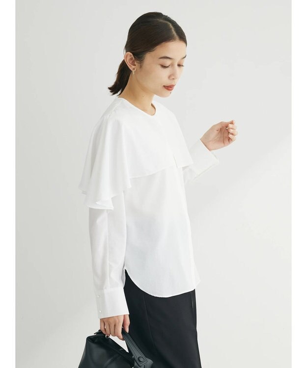 Green Parks ケープ風ブラウス Off White