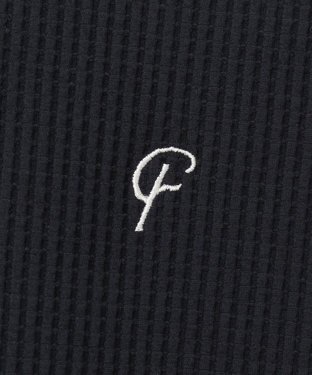 23区GOLF 【23Fondation/MEN】【UVケア】ワッフルジップアップ ブラック系