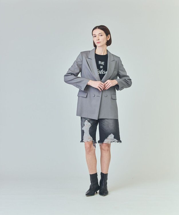 GRACE CONTINENTAL サイドベンツジャケット グレー