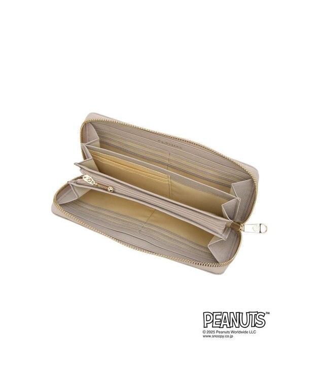 CLATHAS CLATHAS×PEANUTS ラウンド長財布 ライトグレー