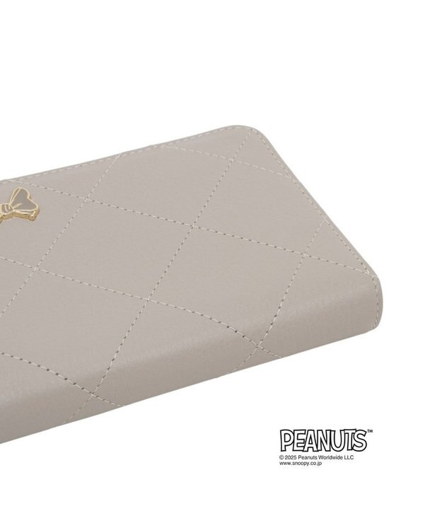 CLATHAS CLATHAS×PEANUTS ラウンド長財布 ライトグレー