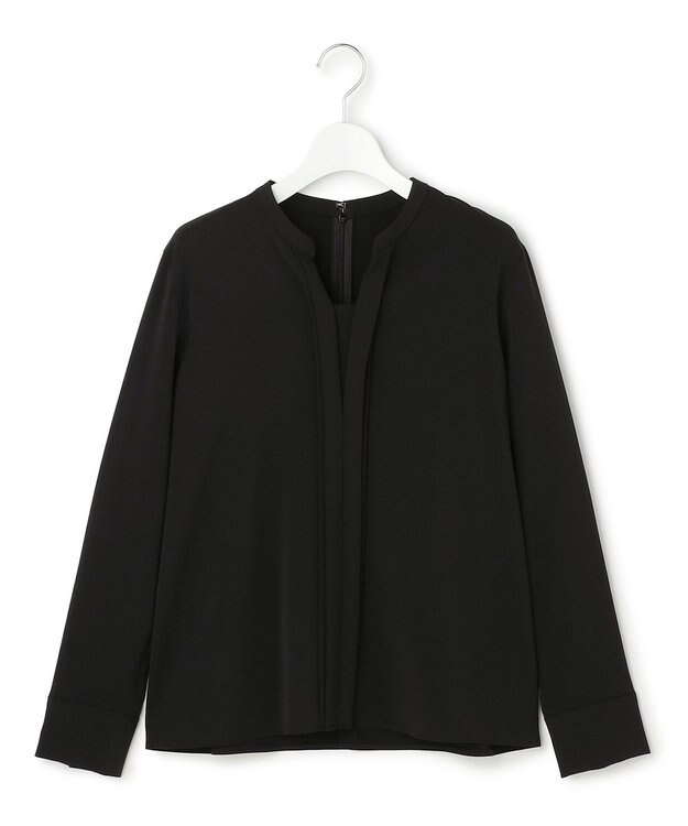 ICB L Fied キーネック ブラウス ブラック