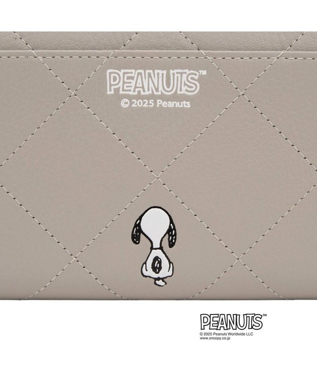CLATHAS CLATHAS×PEANUTS ラウンド長財布 ライトグレー