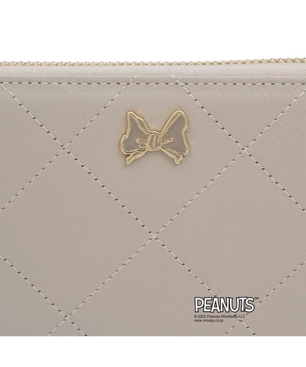 CLATHAS CLATHAS×PEANUTS ラウンド長財布 ライトグレー