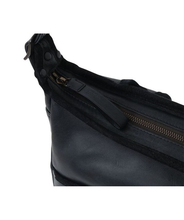 genten ホースレザーバッグA4ショルダー ダークグレー