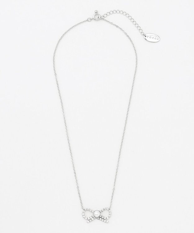 TOCCA GLITTER RIBBIN NECKLACE ネックレス シルバー×パール系