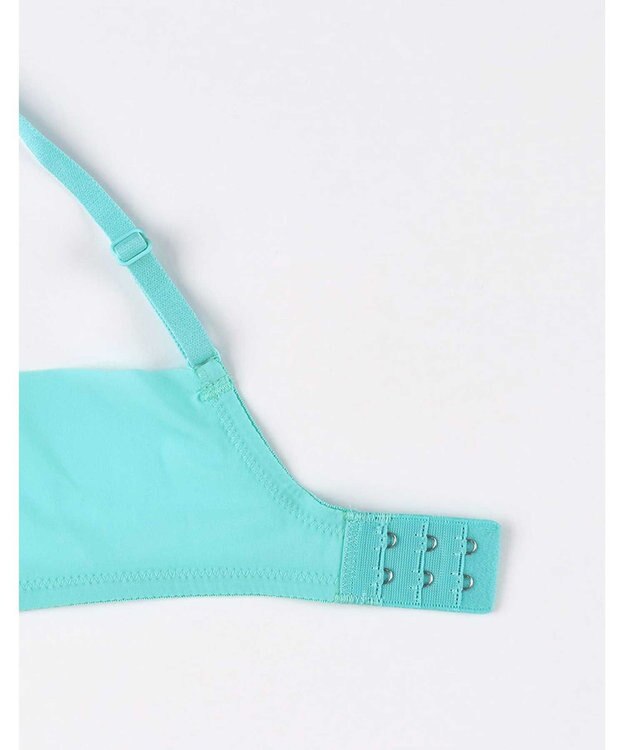 AMPHI 【NAILS INCコラボ】 ノンワイヤーブラ 谷間をメイク 脇高設計 背中をスムージング Aカップあり 【BRAGENIC ブラジェニック スムージングタイプ】 ブラジャー ブラ ワイヤレス BMI245 アンフィ／ワコール ターコイズ