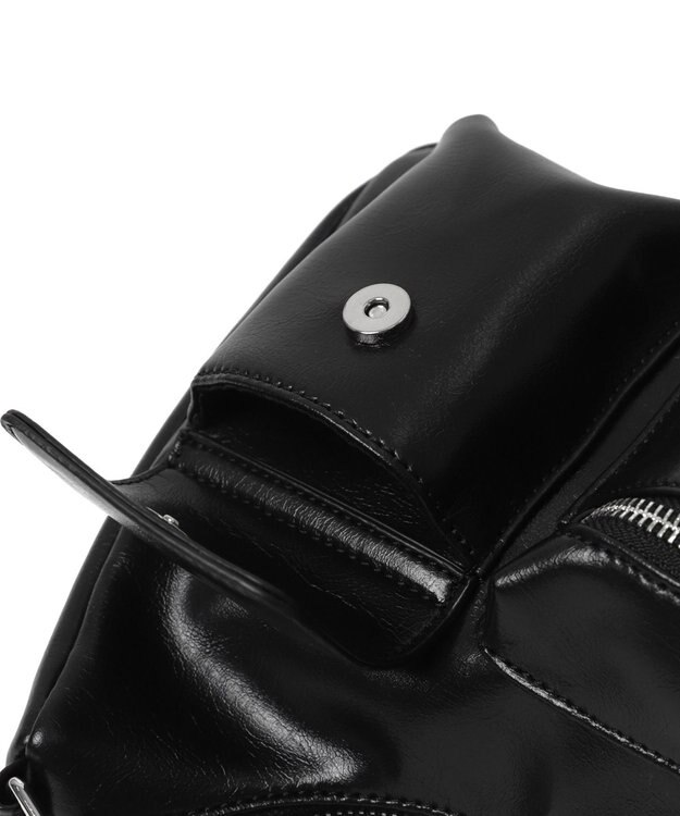 WEGO ポーチ付きランダムポケットデザインショルダー ブラック