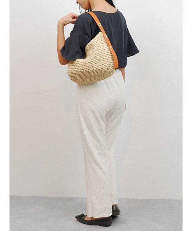 UNBILLION cachecache ワンハンドルベーシック手編みショルダー ベージュ