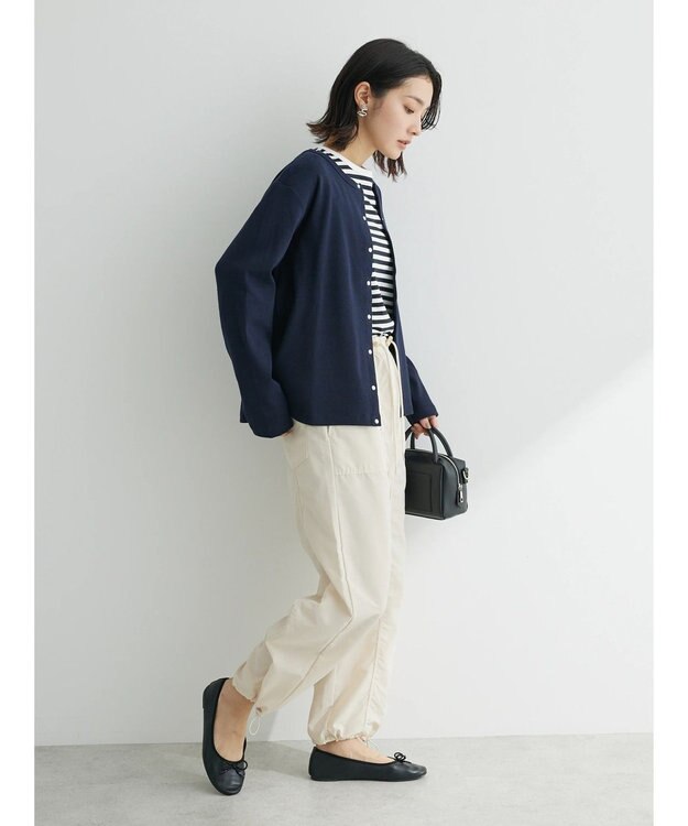 Green Parks リブカットカーディガン Dark Navy