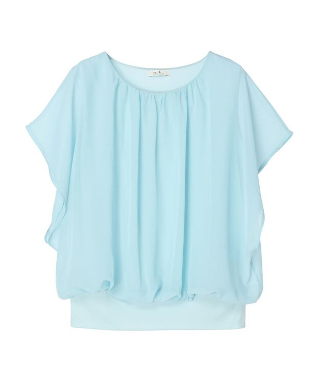 earth music&ecology シアードッキングドルマンブラウス Sax