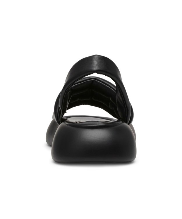 STEVE MADDEN HEADWAY バックストラップ厚底パフィーサンダル ブラック