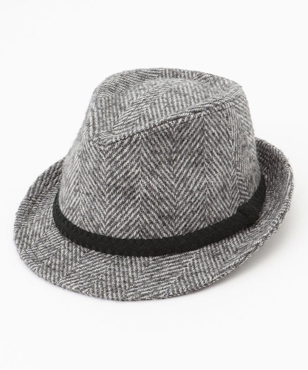 JOSEPH ABBOUD 尾州産カシミヤブレンド×アルパカ混素材カシミヤブレンドアルパカヘリンボーン ハット ライトグレー系7
