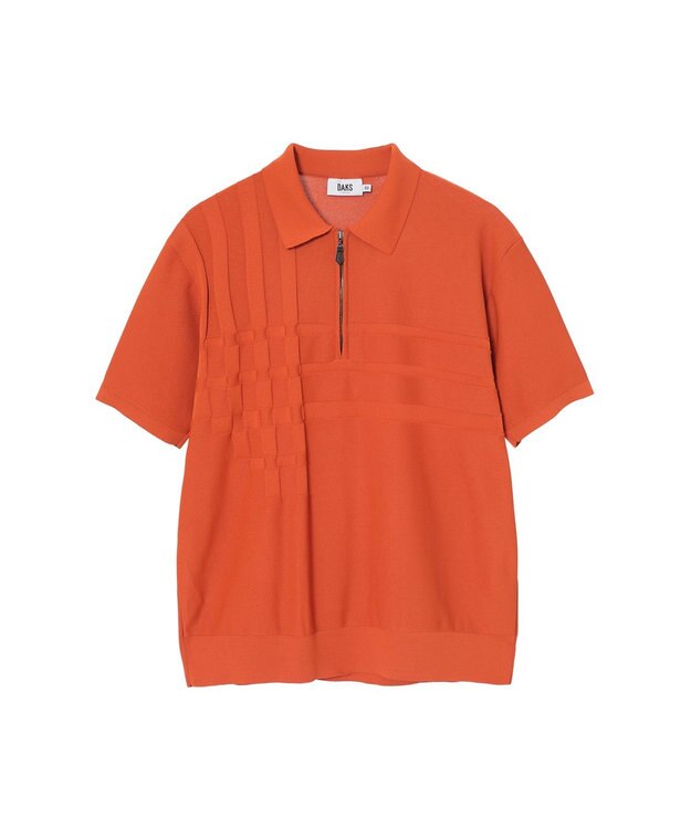 DAKS ジップアップポロシャツ オレンジ