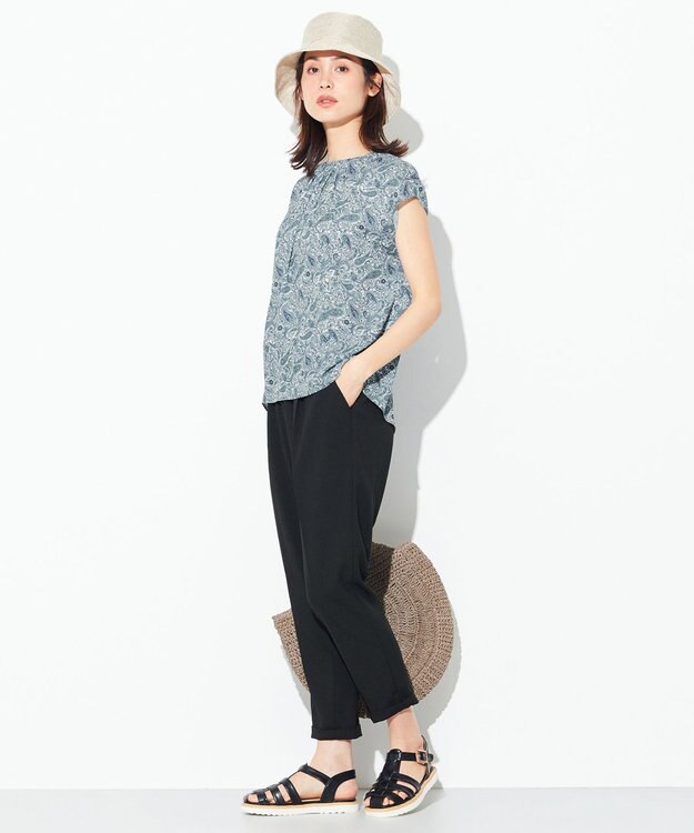 ANY 【接触冷感・UVケア】イージーケア美脚 パンツII ブラック