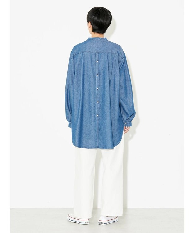 AMERICAN HOLIC デニムブザムバックボタンチュニック Indigo