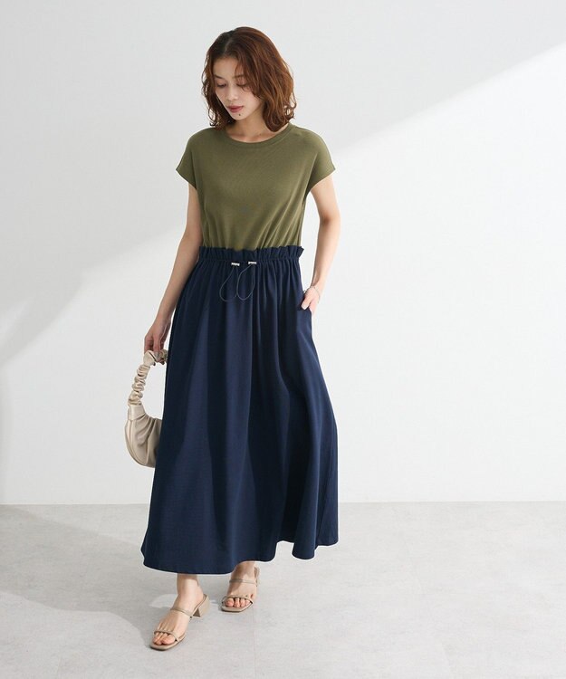 Green Parks ・ＳＵＧＡＲ　ＳＰＯＯＮフレンチリブドッキングワンヒ Khaki