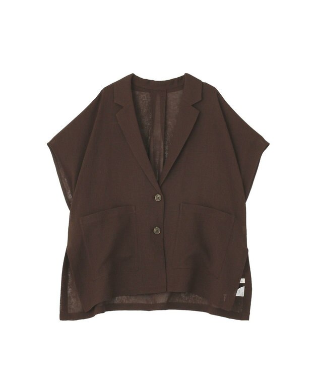 Green Parks メッシュポンチョジャケット Brown
