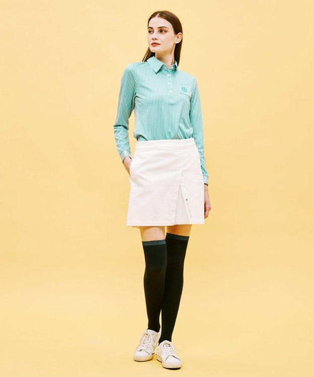 23区GOLF 【WOMEN】ハイパワーストレッチ シフォンコンビ スカート ホワイト系