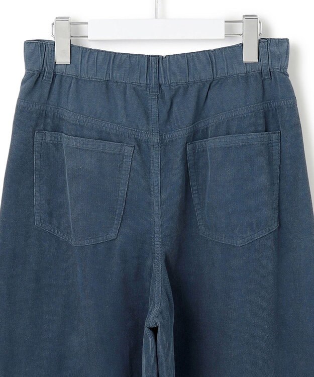23区 S 【滝沢眞規子さん着用/洗える】コットン コーデュロイ ワイド パンツ ダルブルー系