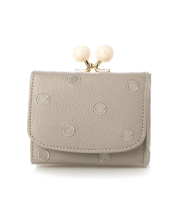 UNBILLION perche アクリル玉三つ折りミニサイフ グレードット