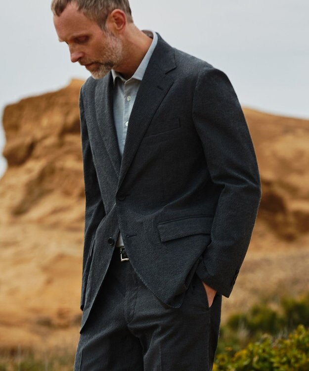 J.PRESS MEN 【セットアップ対応 / ウォッシャブル】トラベラーズシアサッカージャケット グレー系8