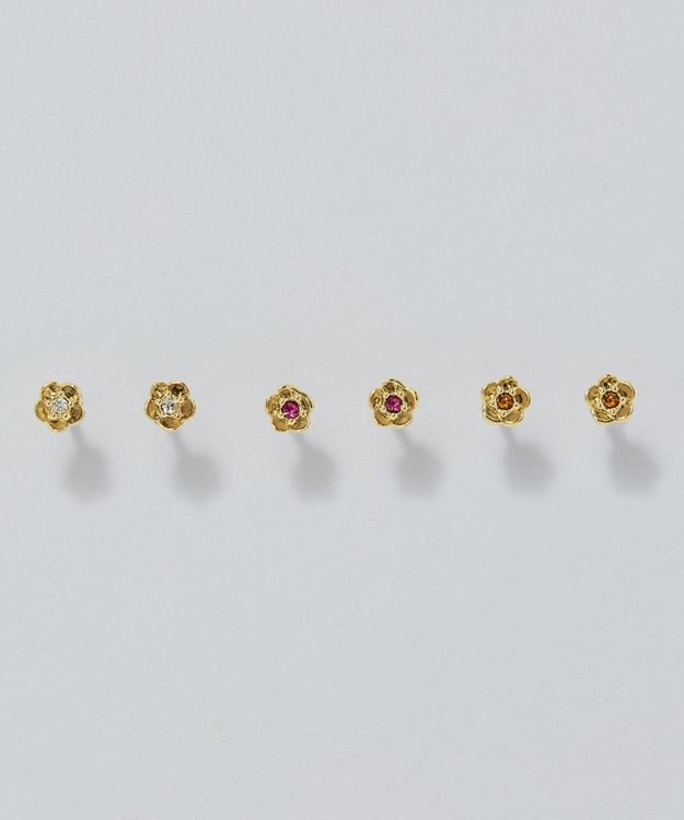 Phoebe 【金属アレルギー対応】プチフラワービジュースタッドピアス　クリア クリア