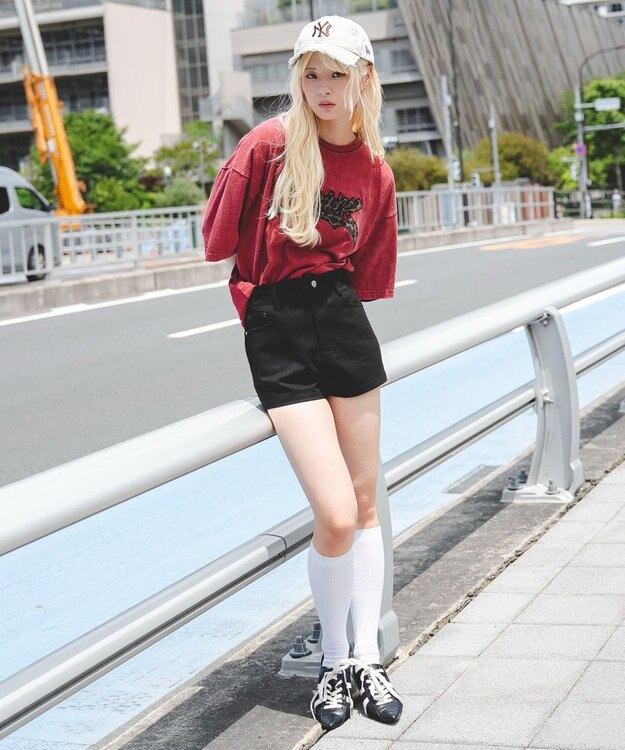 WEGO 【ユニセックス着用ITEM//MLサイズ展開】接触冷感グラフィックBIG　T（SS） レッドその他