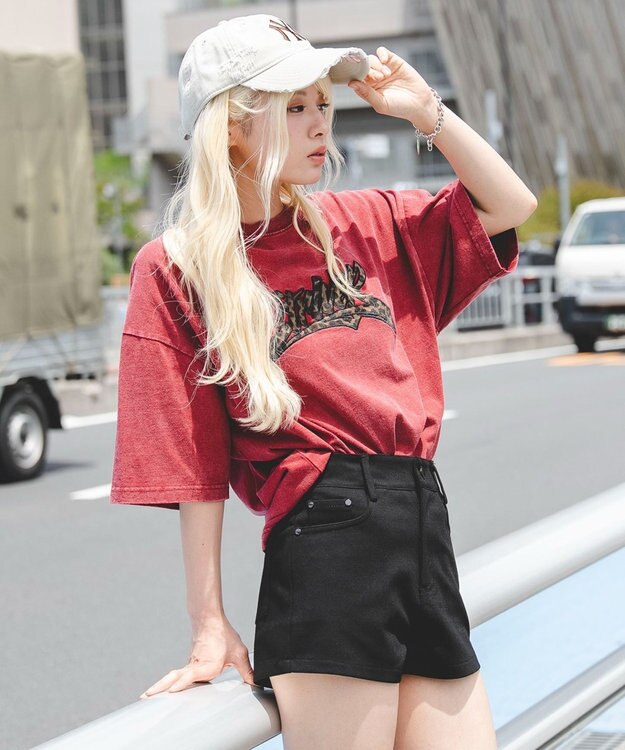 WEGO 【ユニセックス着用ITEM//MLサイズ展開】接触冷感グラフィックBIG　T（SS） レッドその他