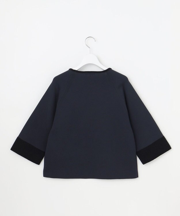 自由区 L モールブロッキング ニット ネイビー