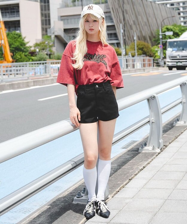 WEGO 【ユニセックス着用ITEM//MLサイズ展開】接触冷感グラフィックBIG　T（SS） レッドその他