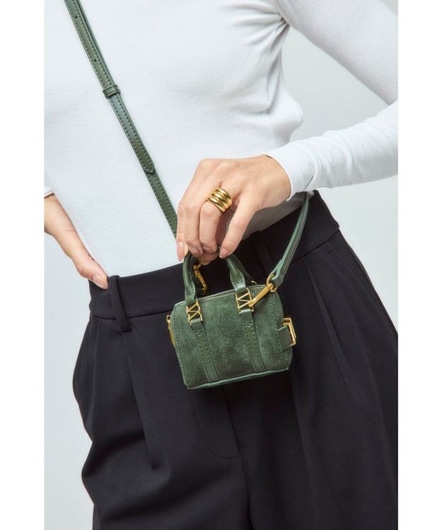 style code 【VerdeVari/ヴェルデヴァリ】TINYボストンバッグ（BOX付） ダークグリーン