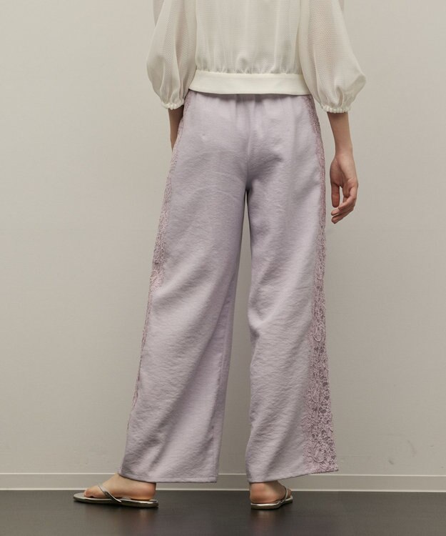 GRACE CONTINENTAL サイドレースパンツ ラベンダー