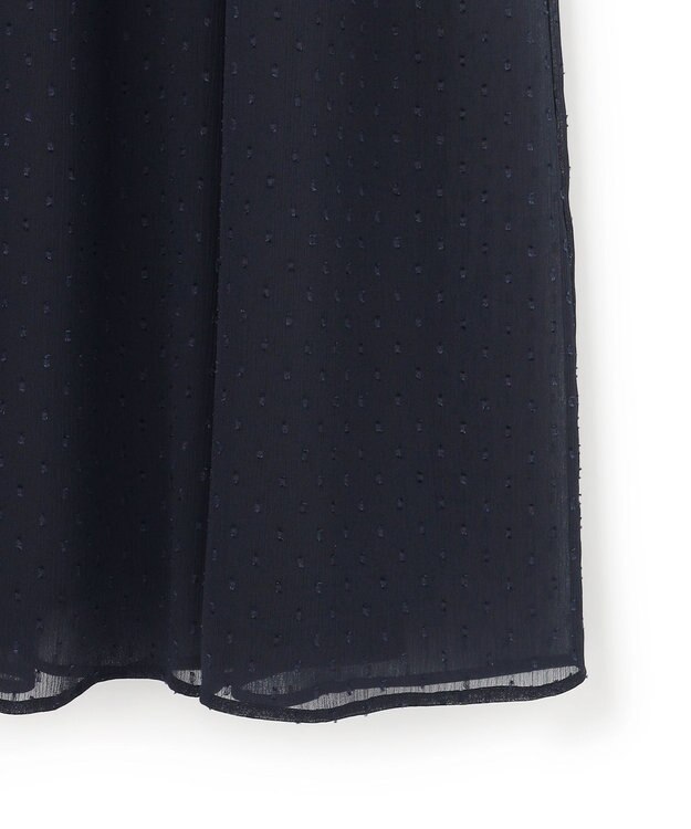 23区 【APPLAUDIR】ドットクレープシフォン ドレス ネイビー系