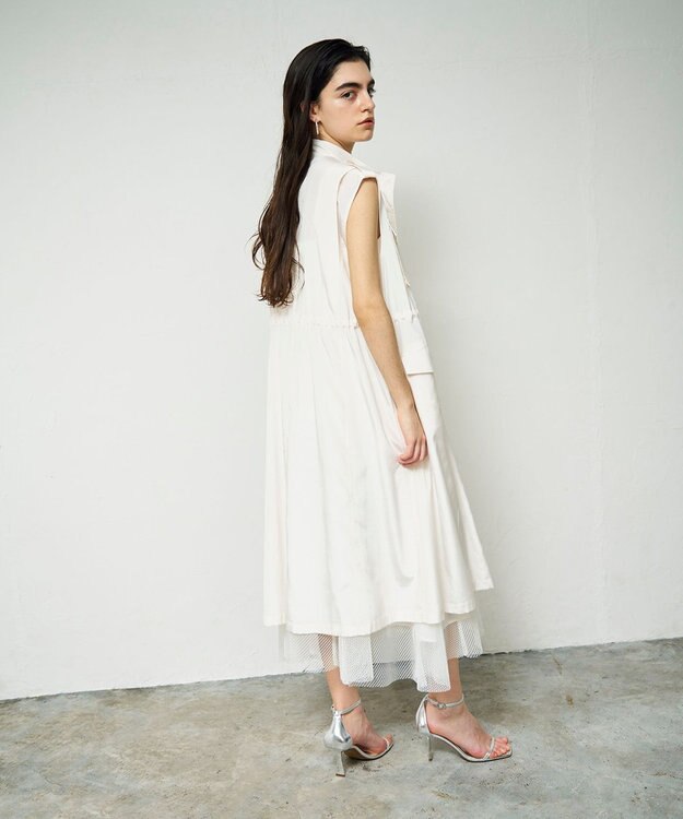 GRACE CONTINENTAL ミリタリーロングジレ キナリ