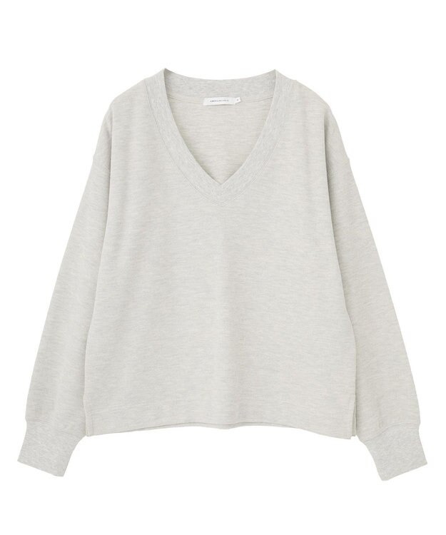 AMERICAN HOLIC Ｖネックスムース起毛プルオーバー Light Gray Mixture