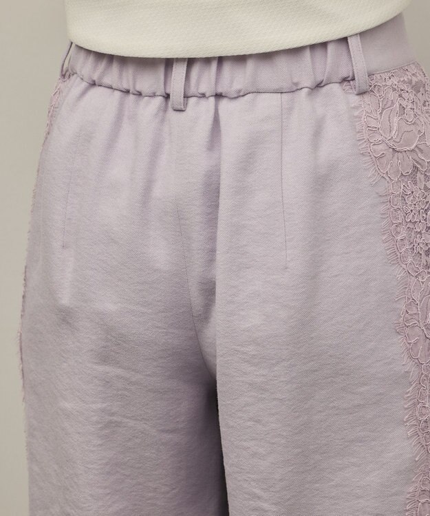 GRACE CONTINENTAL サイドレースパンツ ラベンダー