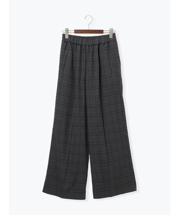 Te chichi グレンチェックスラックス ブラック