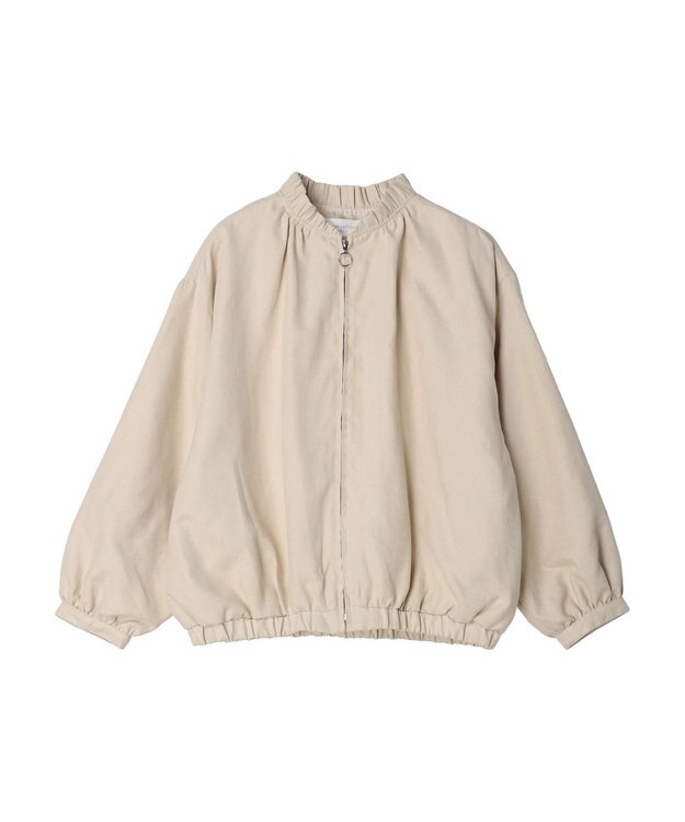 Green Parks スウェード調ギャザーブルゾン Ecru