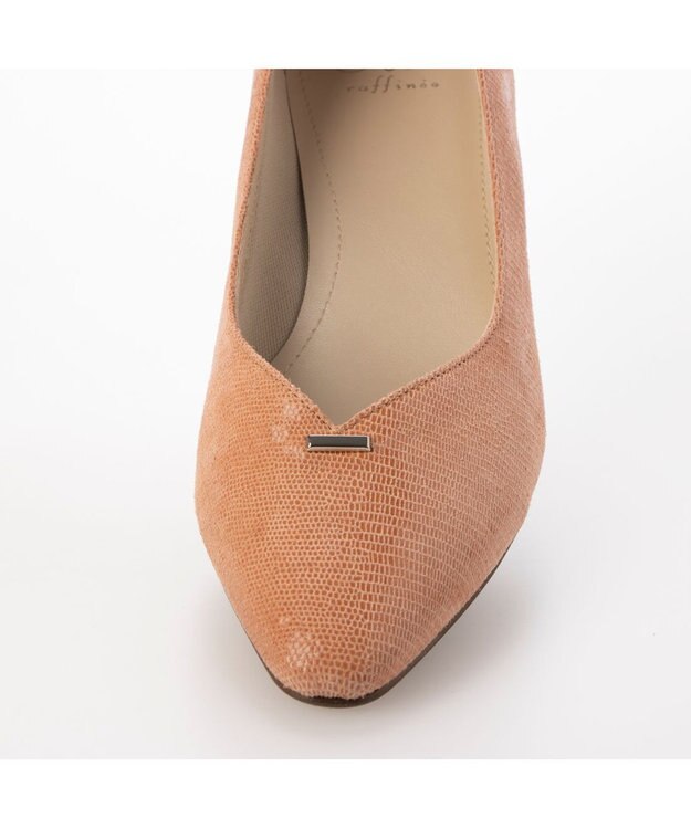 Riz raffinee <Riz raffinee>Vカットリザードプリントパンプス オレンジカタオシ