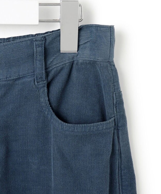 23区 S 【滝沢眞規子さん着用/洗える】コットン コーデュロイ ワイド パンツ ダルブルー系