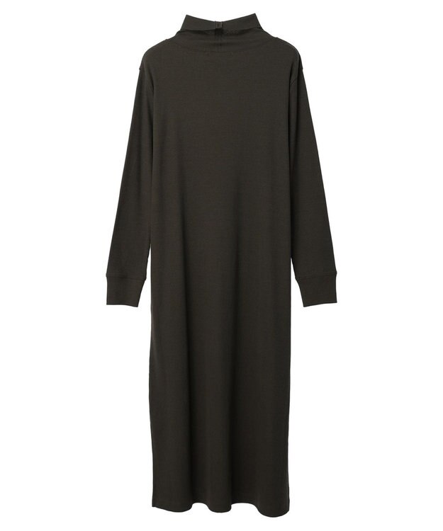 Green Parks リブカットＩラインワンピース Dark Khaki