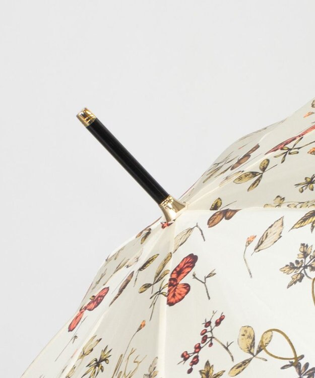 AURORA ジルスチュアート　ボタニカル箔文字プリント長傘 オレンジ