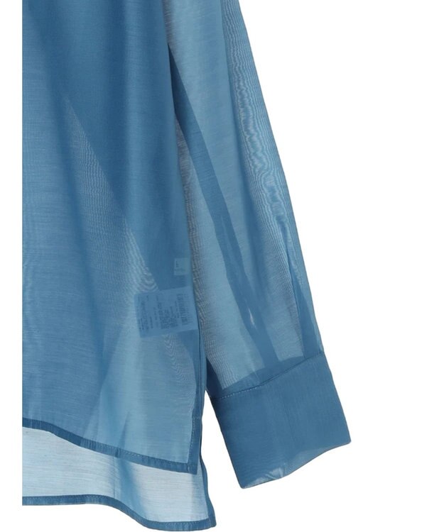 earth music&ecology オープンデザインシアーシャツ Blue